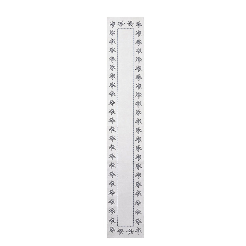 My‎ Texas House Floral Cotton Table Runner - Blue White 14x90